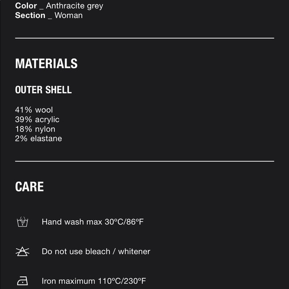 NWOT ZARA wool blend buttoned leggings - Picture 7 of 7